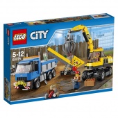 Конструктор LEGO CITY Экскаватор и грузовик
